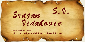 Srđan Vidaković vizit kartica